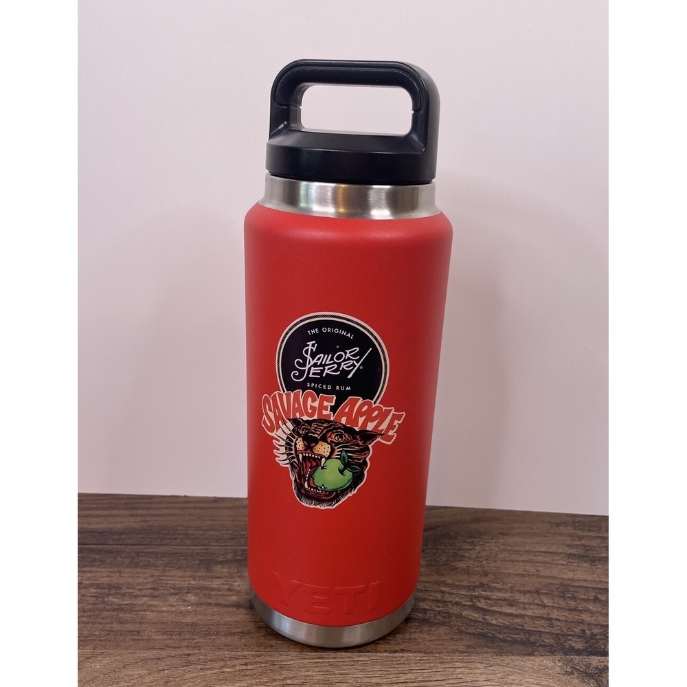 Yeti Rambler 36 Oz Sailor Jerry Savage Apple Spiced Rum Tumbler Cup With Lid